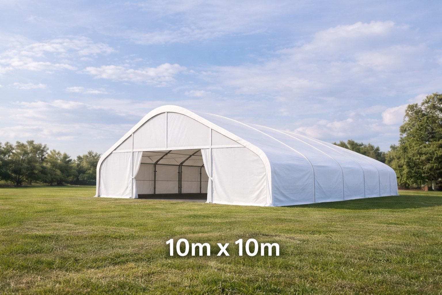 10m wide PVC A-frame structure