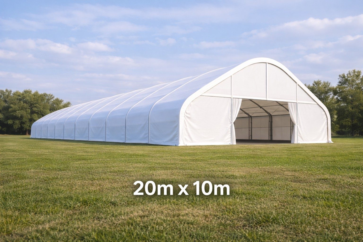 20m wide PVC A-frame structure
