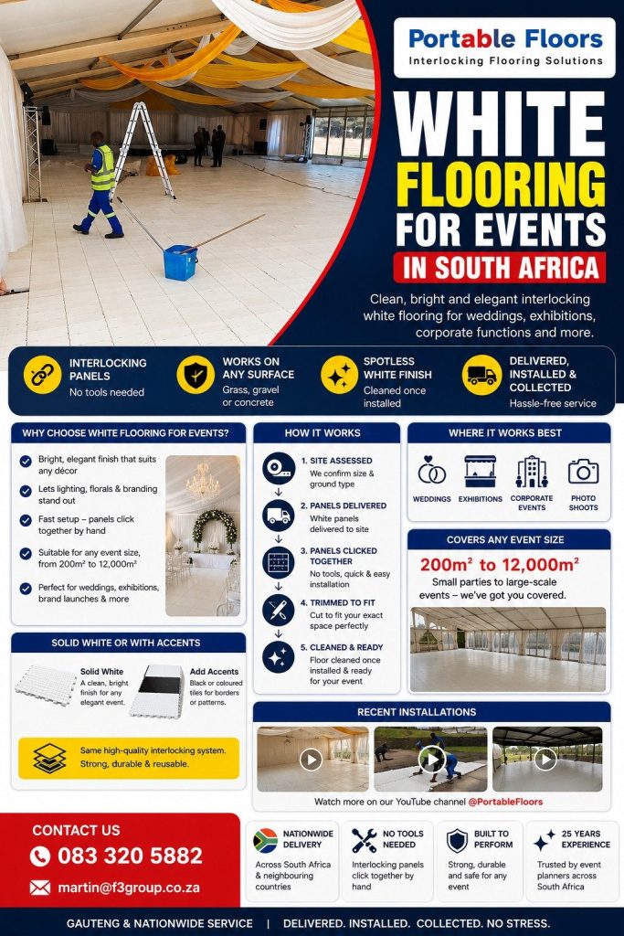 White Flooring for Events in South Africa